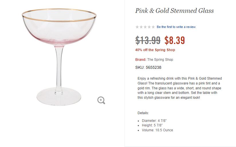 Stemmed Glass product description