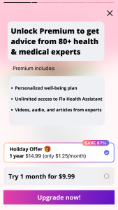 UX Portfolio flo app outcome 3