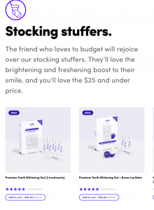 stocking stuffer holiday landing category