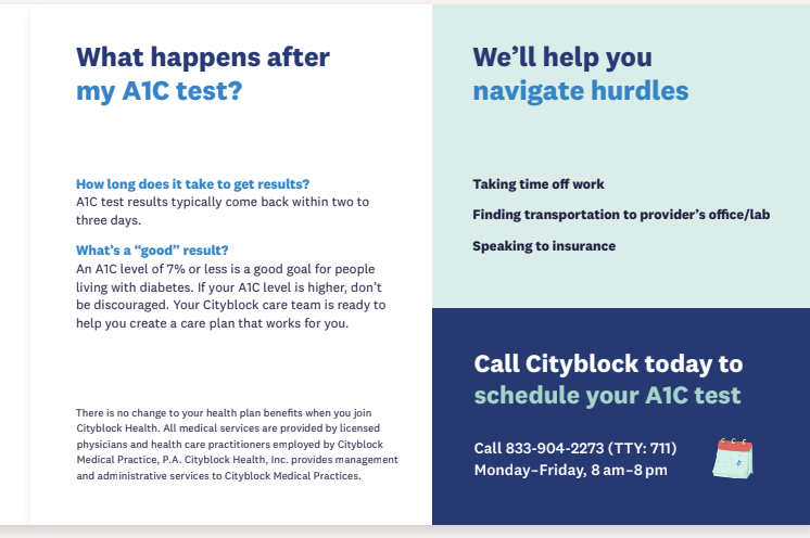 Diabetes A1C campaign cityblock - 2