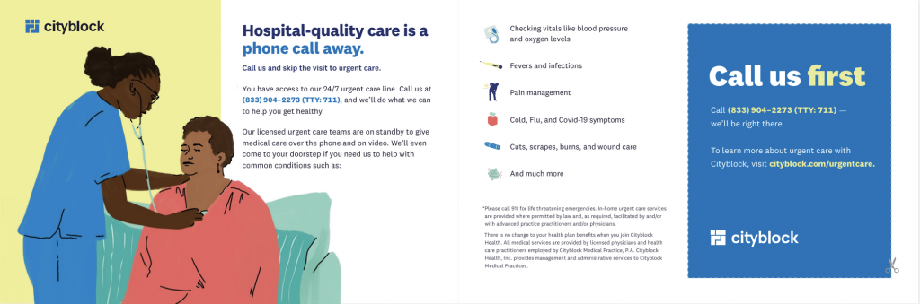 Transition of Care messaging designed to support members after a hospital stay, highlighting recovery guidance, care coordination, and next-step support. - brochure section 5
